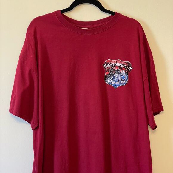 Biketoberfest 2XL red biker cotton short sleeve t-shirt punk motorcycle FL - Picture 2 of 7